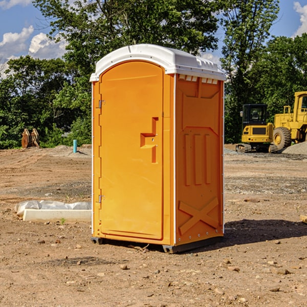 can i customize the exterior of the porta potties with my event logo or branding in Green Knoll